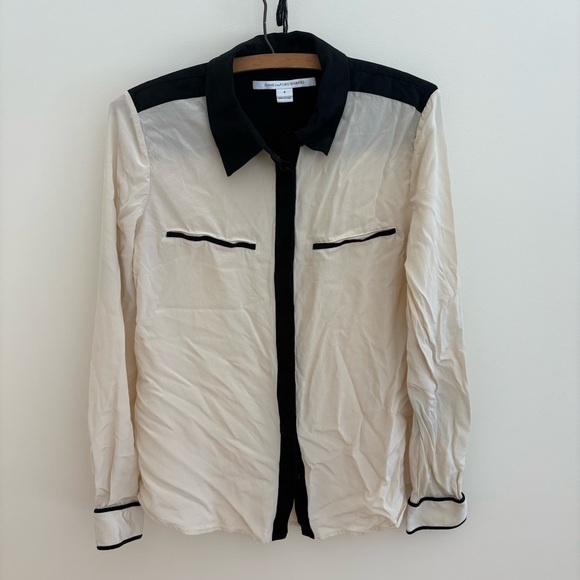 Diane Von Furstenberg Silk Button Down Blouse - Picture 1 of 10